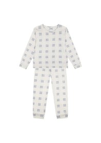 Resim Antebies Organik Krem Uzun Kollu Kız Çocuk Pijama Takımı Renkli 