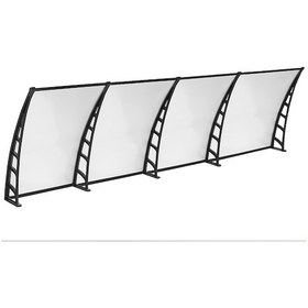 Resim Lotus Kapı Pencere Üstü Pratik Sundurma 70x480 - Şeffaf Şeffaf 