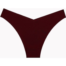 Resim Nbb Kadın Ten Bordo Cappuccino 3lü Lazer V Shape Brazillian Külot Çok Renkli 
