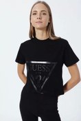 Resim Guess Adele Crop T-shırt Kadın Siyah T-shirt V2yı06k8hm0-jblk 
