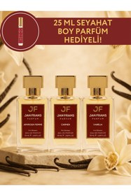Resim JF JAN FRANS VANİLYA SEVENLERE ÖZEL 3'LÜ KADIN PARFÜM SETİ 3 ADET 50 ML VANİLYALI KADIN PARFÜM 
