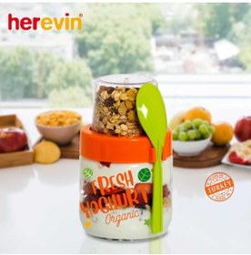 Resim Herevin 425 Cc Ananas Desenli Cam Müsli Ve Yoğurt 