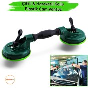 Resim Çiftli Cam Vantuzu Vakumlu Fayans Ahşap Tutucu Taşıma Araba Kaporta Göcük Çektirme 2'li Plastik 