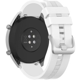Resim Forzacase Samsung Watch Active 2 44 mm ile uyumlu Tokalı Çizgi Desen Silikon Kordon Kayış - FC1069 