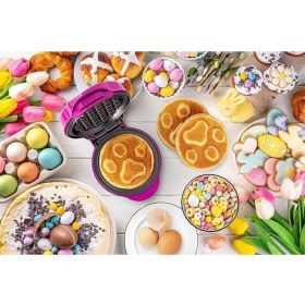 Resim Tasarımlı Mini Waffle MAKINESI,550W, Çocuklar Için, Pişirme Işığı Ile,10 cm Çapında 