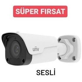 Resim Unv Ipc2122lb-adf28km-g 2 Mp Ir Fixed Bullet Ip Kamera Sesli Metal Kasa Süper Poe 