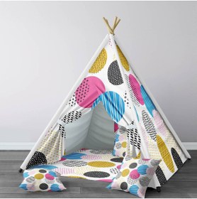 Resim instababyrooms Çocuk Oyun Çadırı Geometrik desen Dijital Baskılı 
