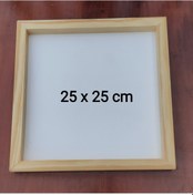 Resim 25x25cm Beyaz Ahşap Çerçeveli Pano Camsız - Arkalık Sabit 