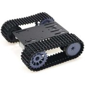 Resim Ganzhoushop Yurt V Tank T101-p/tp101 Şasi Robot Platformu Paletli Paletli Motor İle Için Için Dıy Dışından Dc Çift Arduino Araba Akıllı 12 Kd 