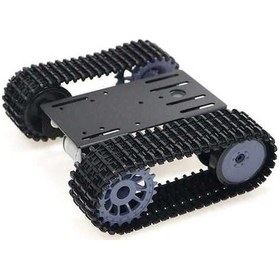 Resim Ganzhoushop Yurt V Tank T101-p/tp101 Şasi Robot Platformu Paletli Paletli Motor İle Için Için Dıy Dışından Dc Çift Arduino Araba Akıllı 12 Kd 