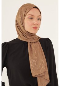 Resim Mirsoy Scarf Daka Desen Parlak Jakar Şal - Kum Beji Kum Beji 