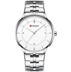 Resim Neevoyu Curren 8321 Erkek Kol Saati - Klasik Kadran, Japon Kvartz Hareket, Çelik Kordon, Kronograf Ve Tarih Fonksiyonu, 3atm Su Geçirmez, Gümüş Kasa Beyaz Kadran Çok Renkli 