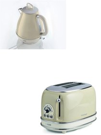 Resim Ariete Vintage Kettle Ve Ekmek Kızartma Makinesi Bej 