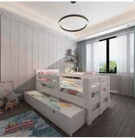 Resim Herseycik Ninnimo Montessori Yavrulu Karyola Beyaz Q4004-1 