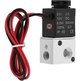 Resim 12v Solenoid Vakum Valf- 2 Konumlu 3 Yönlü Pnömatik Valfler Su Hava Gazı Sıcak Elektrik Küresel Vana 