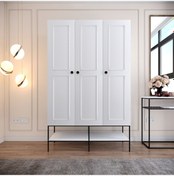 Resim Pasific Home Martin 3 Kapaklı Gardırop Elbise Dolabı Parlak Beyaz 