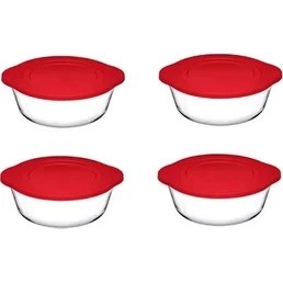 Resim Borcam Plastik Kapaklı Saklama Kabı 1450 cc 4 Adet 