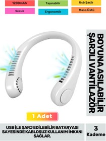Resim Fantazer Özel Üretim Sessiz Eller Serbest Boyuna Asılabilir Şarjlı 3 Kademeli Vantilatör Klima Soğutucu Fan 