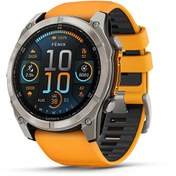 Resim Fenix 8 51 MM Amoled Sapphire Titanyum Turuncu-Grafit Kayışlı Akıllı Saat Garmin