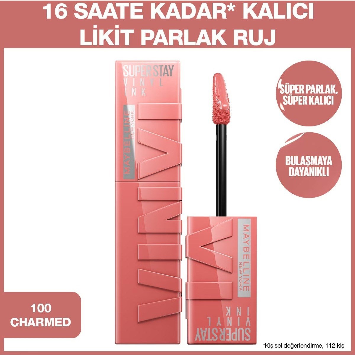 Super Stay Vinyl Ink Uzun Süre Kalıcı Likit Parlak Ruj 100 Charmed Fiyatı ve Özelliklerı - Badem
