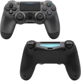 Resim Fsfyb Ps4 Için Kablosuz Kumanda, Playstation 4 Oyun Konsolu Için Gamepad Uzaktan Kumanda Çubuğu, Şarj Edilebilir Pil, Çift Titreşim Kolu (Çelik Siyah) (Yurt Dışından) 