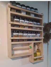 Resim Mashotrend Dekoratif 5 bölmeli Terek - Mutfak Rafı - Dekoratif Ra 