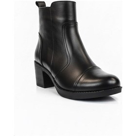 Resim Siyah Kadın Hakiki Deri Topuklu Bot 617.5804 Siyah 