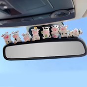 Resim 8 Adorable Cow Figurines Seti, Arabanızın İç ve Konsolunu Dekorasyon Yapmak İçin. 
