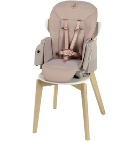 Resim Maxi-Cosi Minla Plus 6'sı Bir Arada Ahşap Görünümlü 4 Tekerlekli Mama Sandalyesi Elegance Terra 