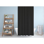 Resim Zethome Jackline Banyo Duş Perdesi 0010 Siyah Tek Kanat 240x200 Siyah 