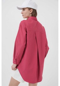 Resim Gabria Tek Cep Arkası Uzun Gömlek Mercan 