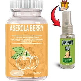 Resim Bezos Aserola Berry 1 Ad Aserola Ekstratlı C Vitaminli Probiyotik 30LU Soft Jel Kapsüller + Çörek Otu Yağı 