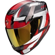 Resim Scorpion Exo 391 Captor Kapalı Motosiklet Kaskı Siyah Kırmızı 