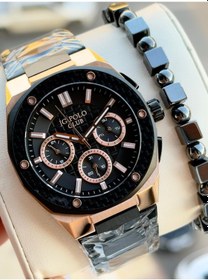 Resim Jg.polo Club Otomatik Mekanizma İtalyan Tasarım Bileklik 5atm Suya Dayanıklı Erkek Kol Saati 04414.5 Siyah - Rose Gold 