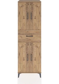 Resim Hyperion Dolap 3 Raflı Tek Çekmeceli 4 Kapaklı 60x44x195 Çam-çam Çam 