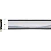 Resim 25 Mm Dekoratif Krom Çıta Şeirt Siyah Çizgili 1 Metre 