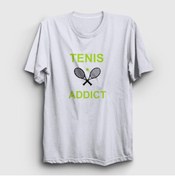 Resim Presmono Unisex Beyaz Addict Spor Tennis Tenis T-shirt 329680tt 