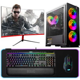 Resim DRx4555 Intel Core i5 10400F 27" 16 GB RAM 512 GB NVMe SSD 6 GB GTX 1660S RGB Curved FreeDOS Oyun Bilgisayarı 