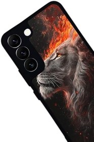 Resim Samsung Galaxy S22 ile Uyumlu Siyah Kılıf, Yumuşak Silikon, Koruyucu, Şok Emici, Galatasaray Baskılı 