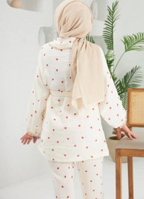 Resim Lolly Babies Bebe Yaka Pijama Takımı | Kırmızı Kalp | Hamilelik İçin - M 