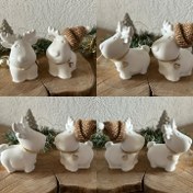 Resim DIY Noel Mumları ve Sabunları için Silikon Geyik Kalıbı, 3D Geyik Reşin Döküm Moulds, Festif Dekorasyonlar ve ZilCrafting için Düzensiz Shape Epoxy El Sanatı Kalıpları 