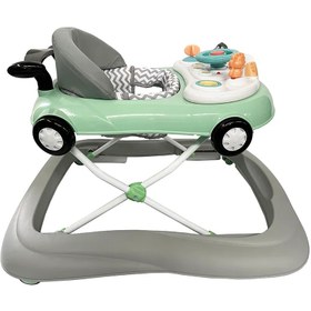 Resim Auto Pingu Yürüteç Katlanabilir, Müzikli, 3 Kademeli Cool Green 