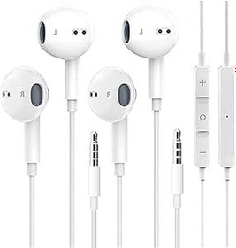 Resim ZDAGO [2 Paket] 3.5mm Kulaklıklar, Aux Kulaklıklar, Mikrofon ve Ses Kontrollü Kulaklıklar Telefon 6, pad, Bilgisayar, MP3, MP4 ile Uyumlu 