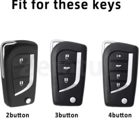 Resim Toyota Corolla Şeffaf-Füme Anahtar Kılıfı 2017-2025 