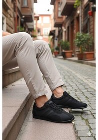 Resim M.p 261 6576 Rahat Esnek Sneaker Erkek Ayakkabı Siyah 