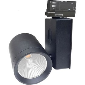 Resim Yandan Philips Ledli 30w Trifaze Siyah Ray Spot Ilık Beyaz 4000k 