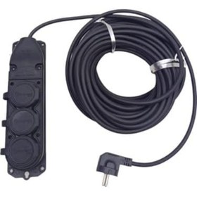 Resim BAZAARİO RENK TOPRAKLI KAUÇUK SEYYAR ELEKTRİK KABLOSU CCA 3 X 1,5 mm 20 mt 3 LÜ PRİZ BZRİO 1116346 