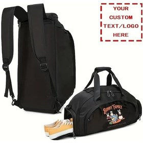 Resim Motion003 Kişiselleştirilmiş Sırt Çantası - Spor, Seyahat Ve Yoga İçin Büyük Kapasiteli Siyah Gym Bag Siyah 