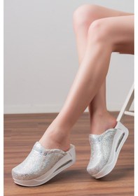 Resim Silver Özel Seri Air Max Tam Ortopedik Ve Anatomik Sabo Terlik Gümüş 