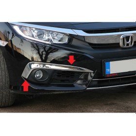 Resim Civic Sis Farı Kaşı Krom 2016 2017 2018 2019 2020 
